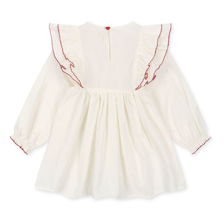 Kleid Bio-Baumwolle Herz | Weiß- Produktbild Nr. 6