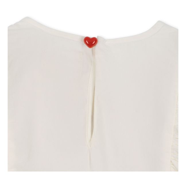 Robe Coton Bio Cœur | White