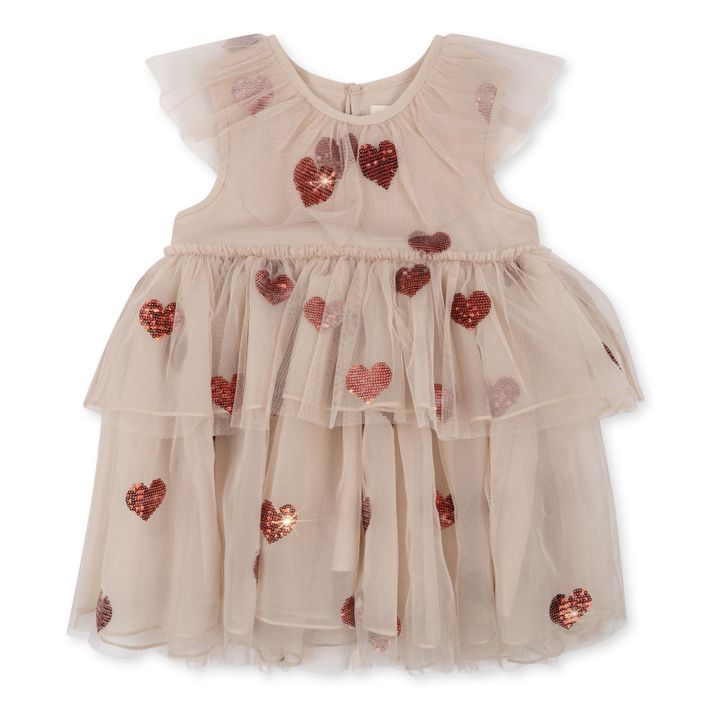 Yvonne Fairy hearts dress | Pale pink- Product image n°0