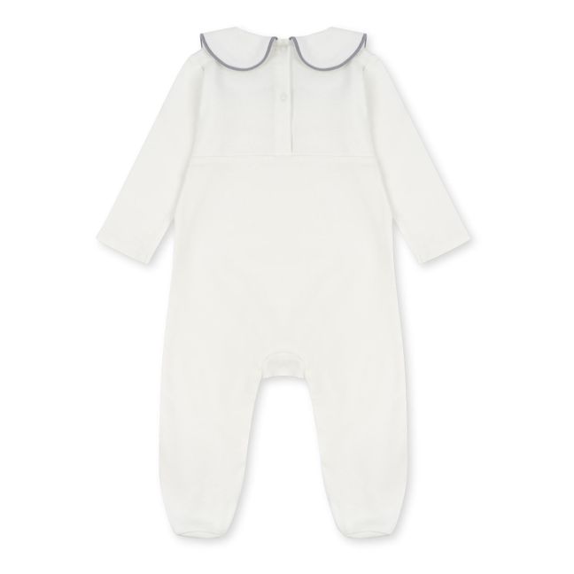 Pyjama Coton Bio Col Claudine My First Christmas | Blanc