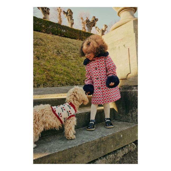 Manteau Carreaux Nela | Rouge