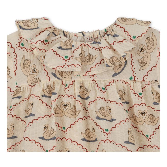 Barboteuse Coton Bio Colerette Noel | Ecru