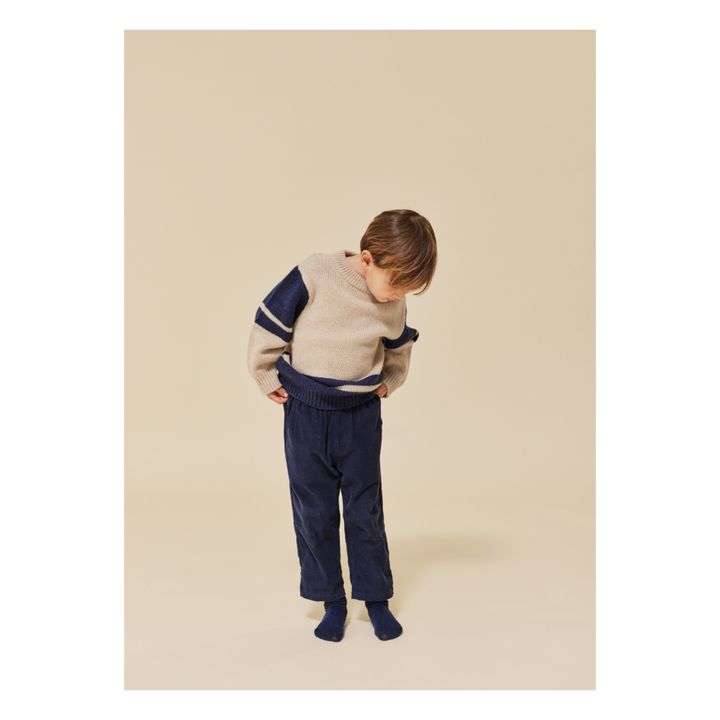 Pantalones de pana de algodón orgánico Pen | Azul Marino- Imagen del producto n°4