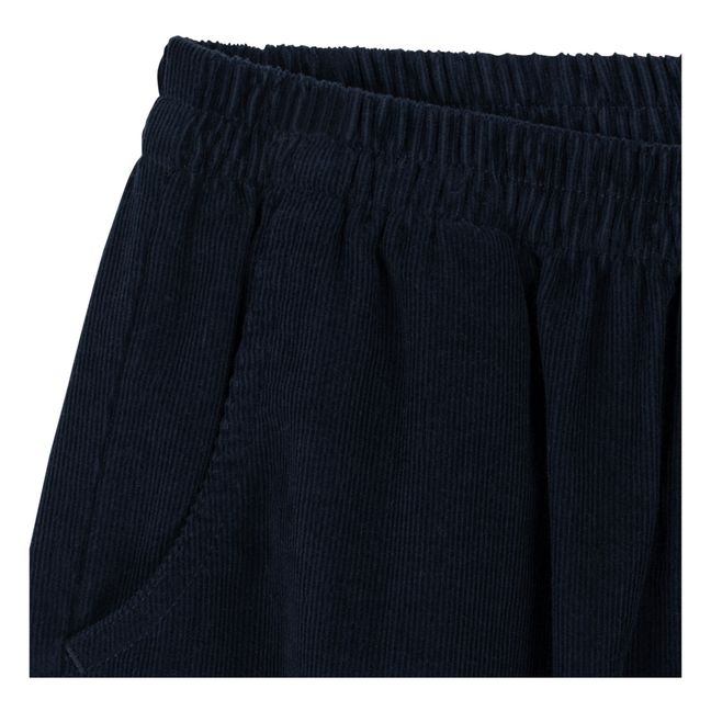 Pantalon Coton Bio Velours Côtelé Pen | Azul Marino