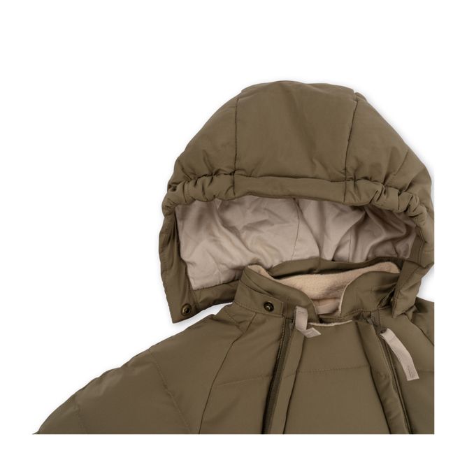 Combinaison de Ski Matière Recyclée Unie Nutti Down | Khaki