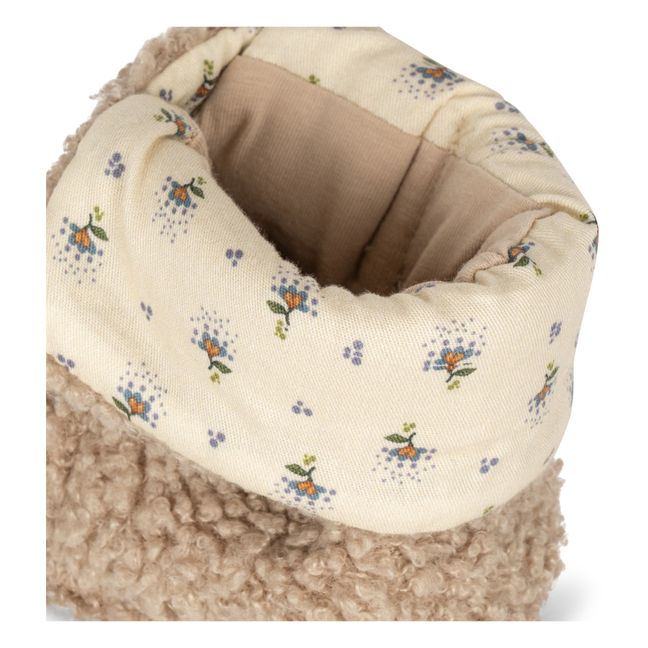 Grizz Sherpa Booties | Taupe brown