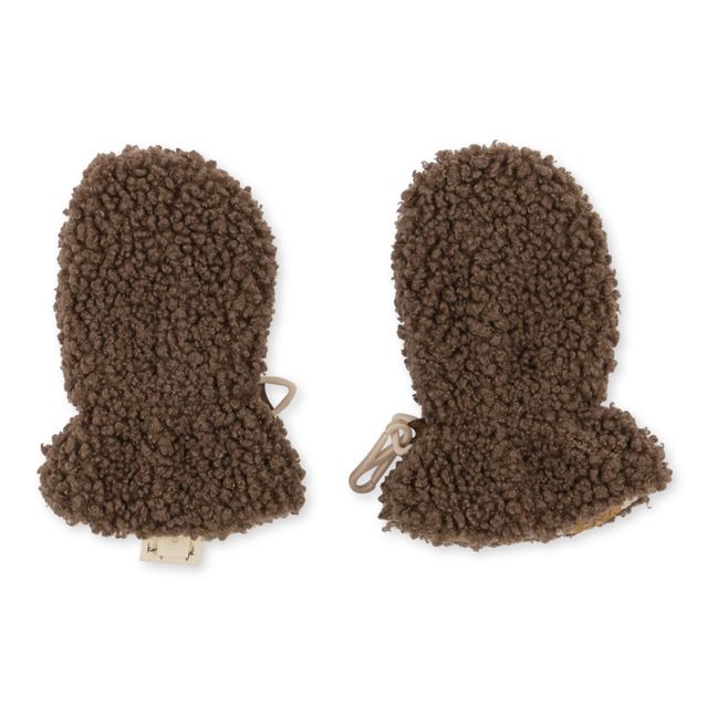 Mitaines Façon Fourrure Grizz | Marron