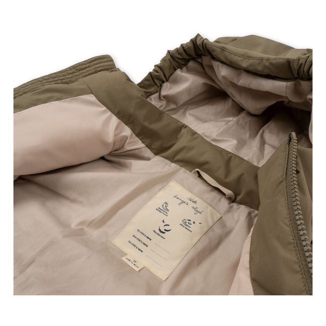 Unifarbene Daunenjacke aus recyceltem Material Nutti Down | Khaki