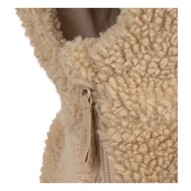 Cagoule Façon Fourrure Teddy | Beige