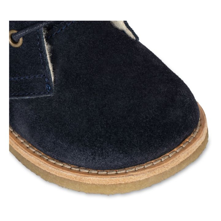 Sneakers allacciate in pelle scamosciata Woolie Desert | Blu marino- Immagine del prodotto n°4