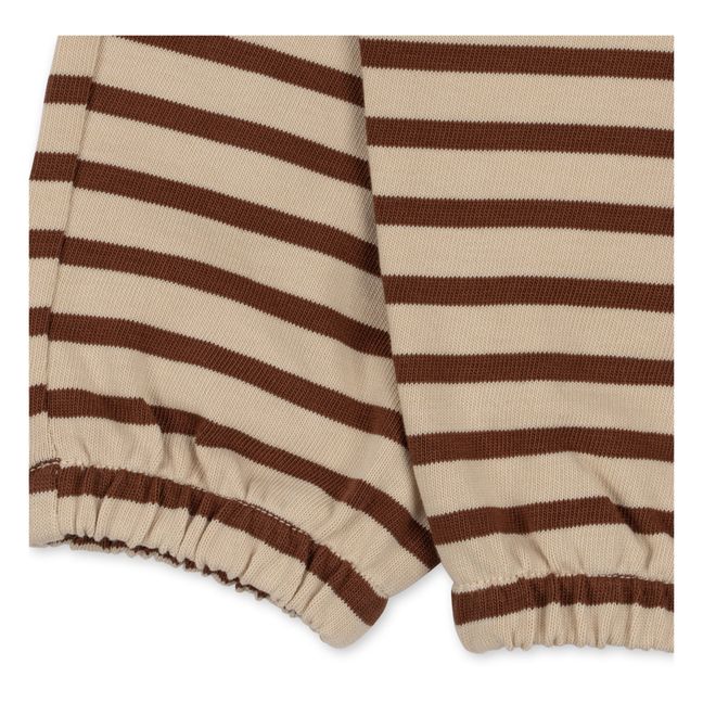 Jogger Coton Bio Rayé Amies | Beige