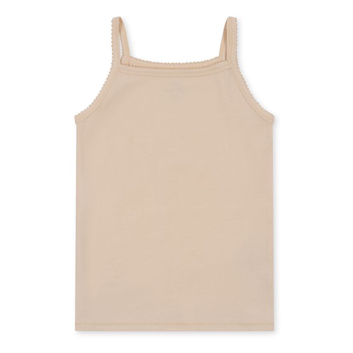Lote de 2 camisetas de tirantes Summer Breeze de algodón ecológico | Beige- Imagen del producto n°4
