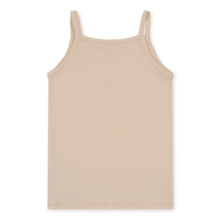 Lote de 2 camisetas de tirantes Summer Breeze de algodón ecológico | Beige- Imagen del producto n°5