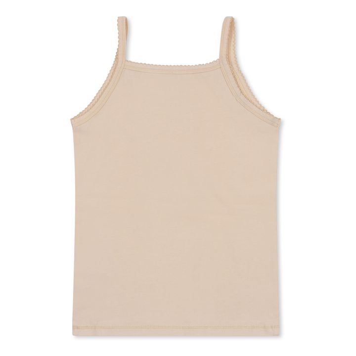 Organic Cotton Cherry Tank Tops - Set of 2 | Beige- Product image n°3