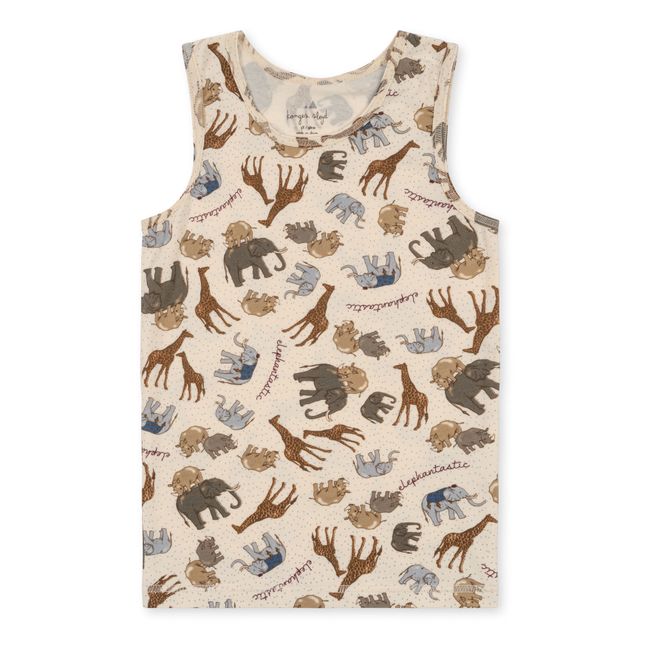Lot 2 Débardeurs Coton Bio Eléphants | Gris