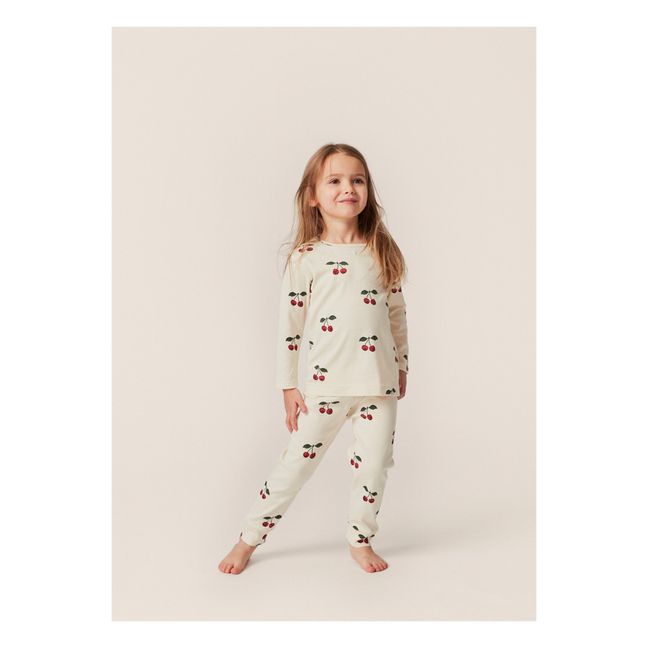 Organic Cotton Cherry T-Shirt | Ecru
