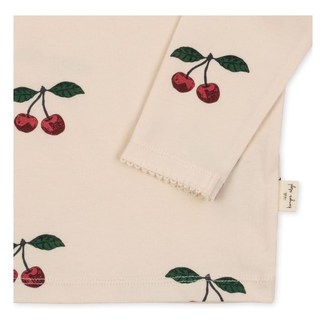 Organic Cotton Cherry T-Shirt | Ecru