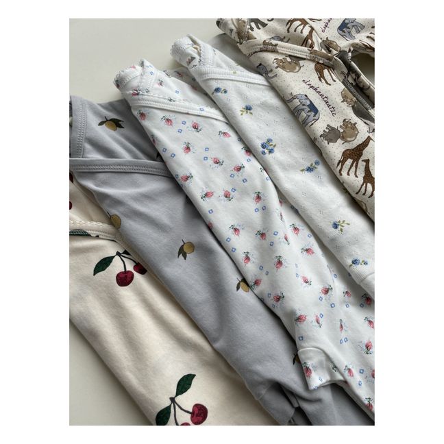 Body Coton Bio Citrons Newborn | Gris