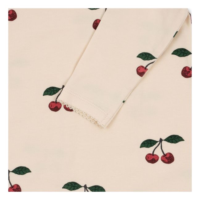 Organic Cotton Cherry Bodysuit | Ecru