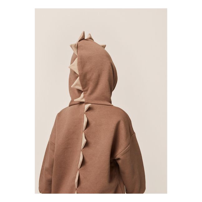 Sweat Capuche Coton Bio Matière Recyclée Lou | Marron