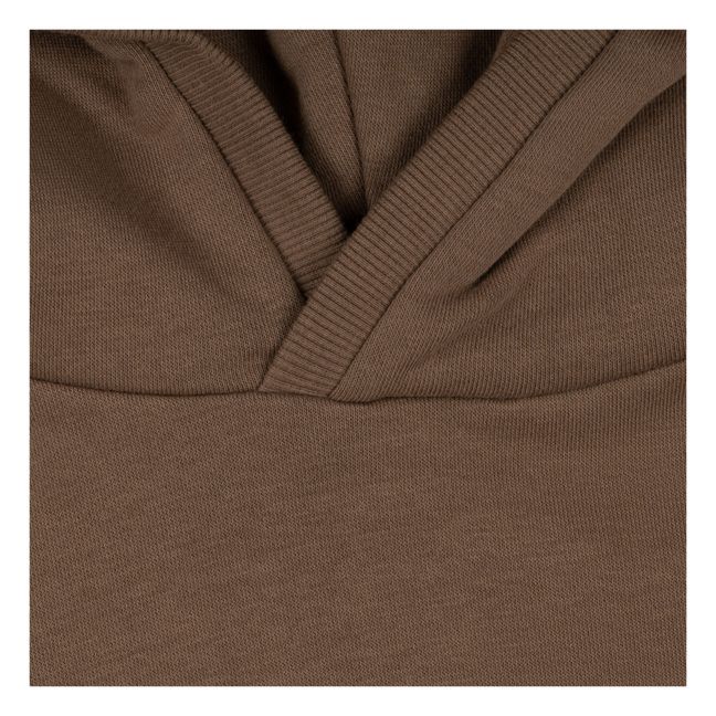 Kapuzen-Sweatshirt aus Bio-Baumwolle Recyceltes Material Lou | Braun