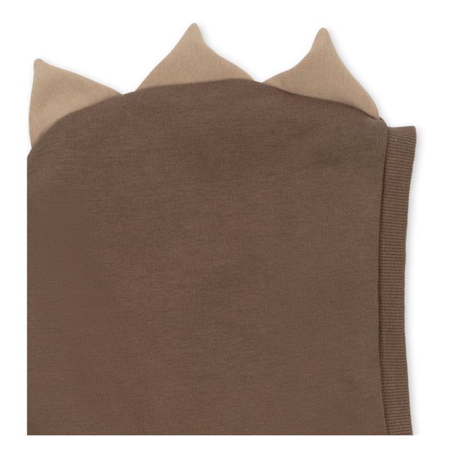 Sweat Capuche Coton Bio Matière Recyclée Lou | Marron