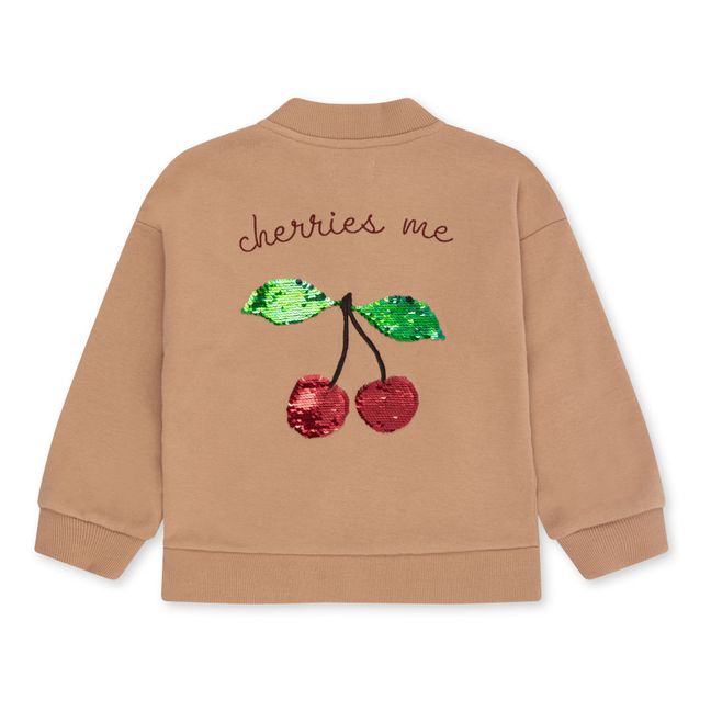 Lou Organic Cotton Sequin Cherry Bomber Jacket | Blassrosa