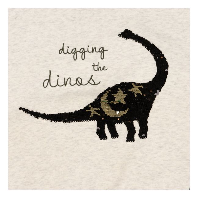 Lou Organic Cotton Sequin Dinosaur Sweatshirt | Crudo