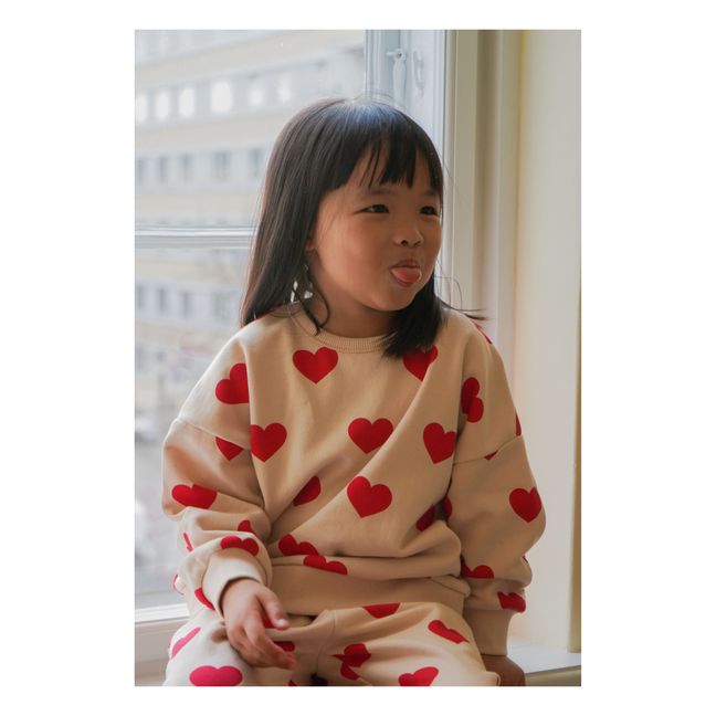 Lou Organic Cotton and Recycled Fibre Striped Sweatshirt | Beige