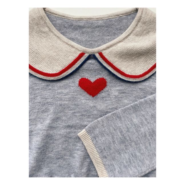 Blouse Col Claudine Laine Maxime | Gris