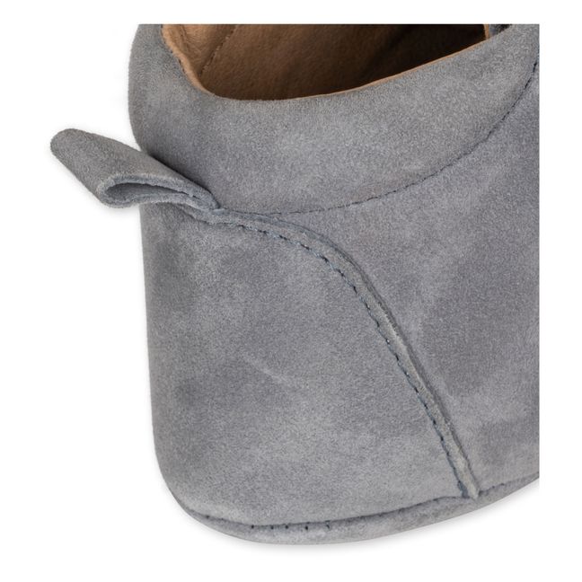 Chaussons Suède Brodés Mamour | Gris