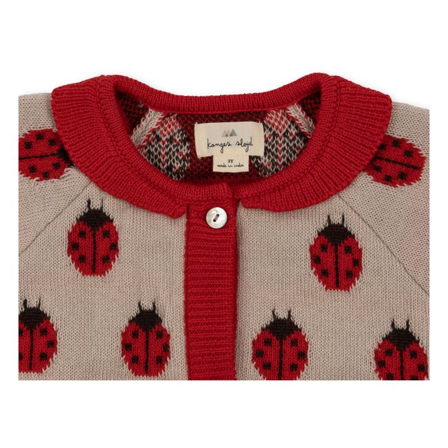 Belou Merino Wool Cardigan | Red