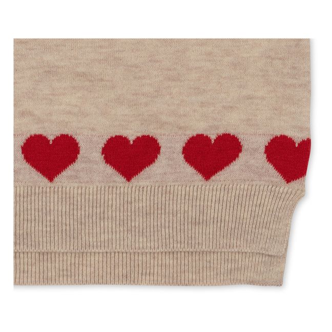 Robe Tricot Coton Bio Fleurie Eli | Beige