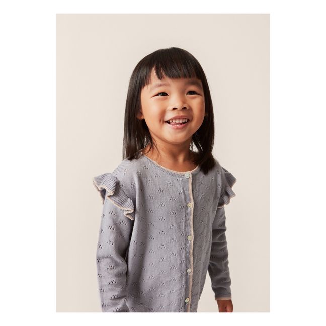 Cardigan Laine Pointelle Valkan | Gris