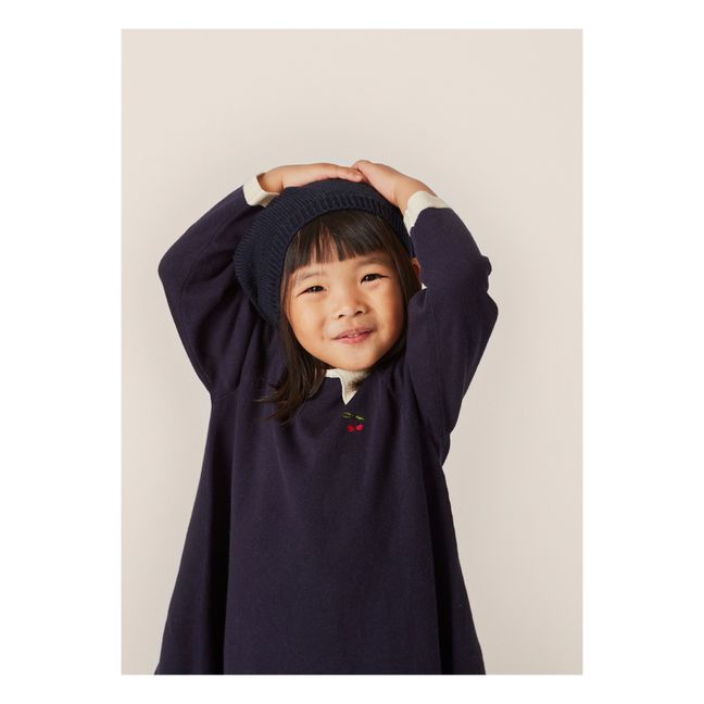 Robe Col Claudine Tricot Coton Bio Venton | Bleu marine