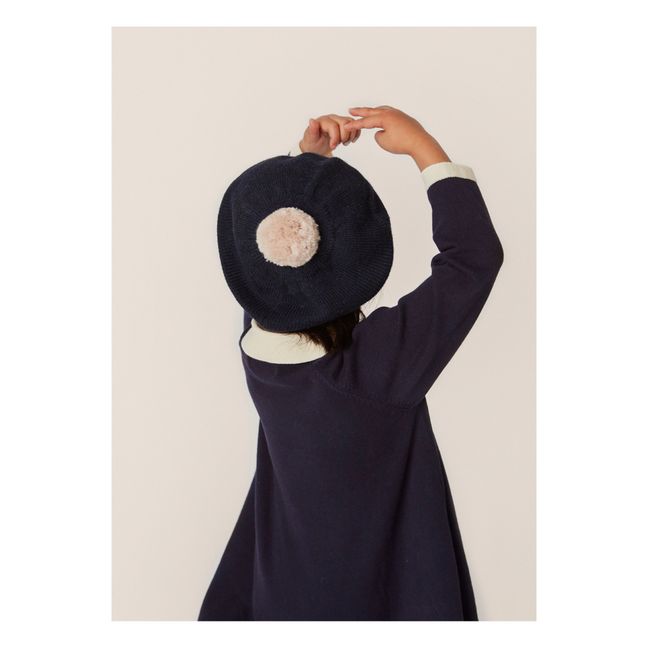 Robe Col Claudine Tricot Coton Bio Venton | Azul Marino