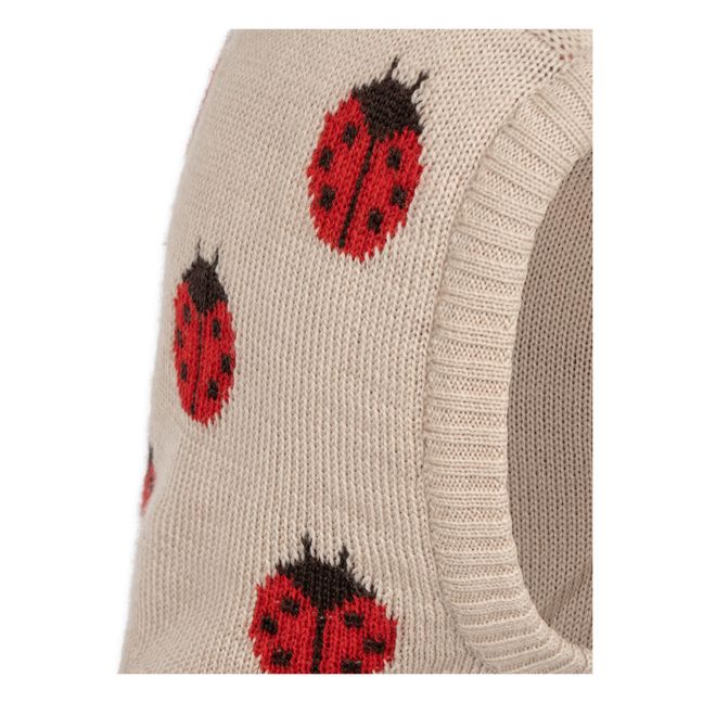 Balaclava Mérinos Coccinelles Belou | Ecru