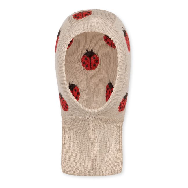 Balaclava Mérinos Coccinelles Belou | Ecru