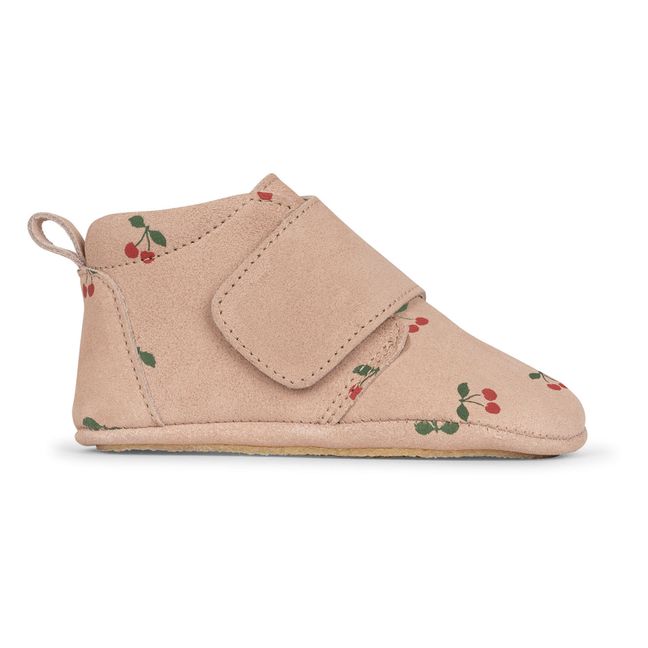 Mamour Suede Cherry Booties | Pale pink
