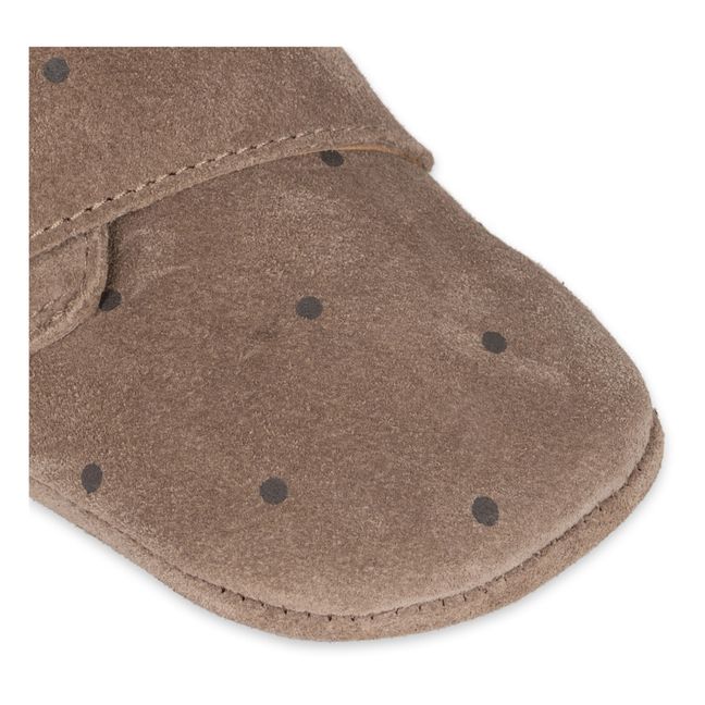 Mamour Polka Dot Suede Booties | Marrón