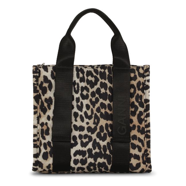 Small Tech Recycled Materials Bag  | Leopard