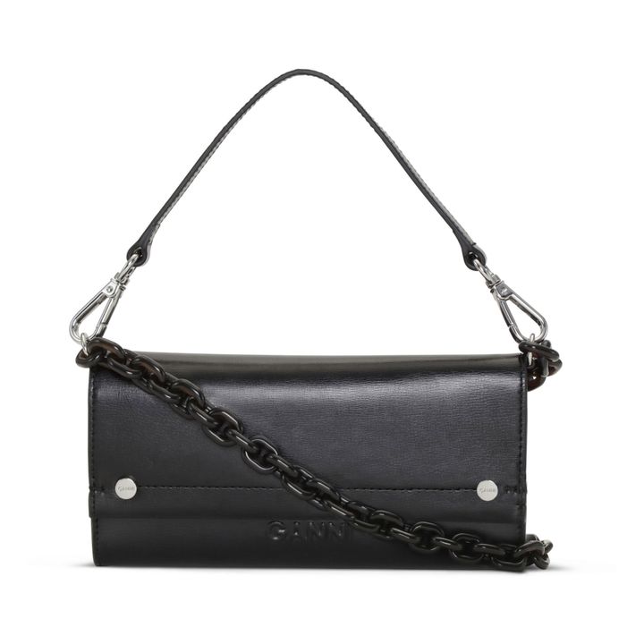 Banner Recycled Leather Purse Bag | Negro- Imagen del producto n°0