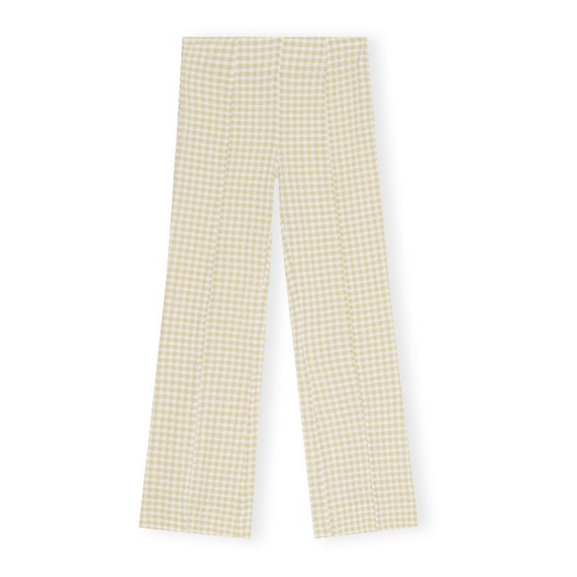 Pantalon Stretch Crêpe de Coton | Jaune pâle