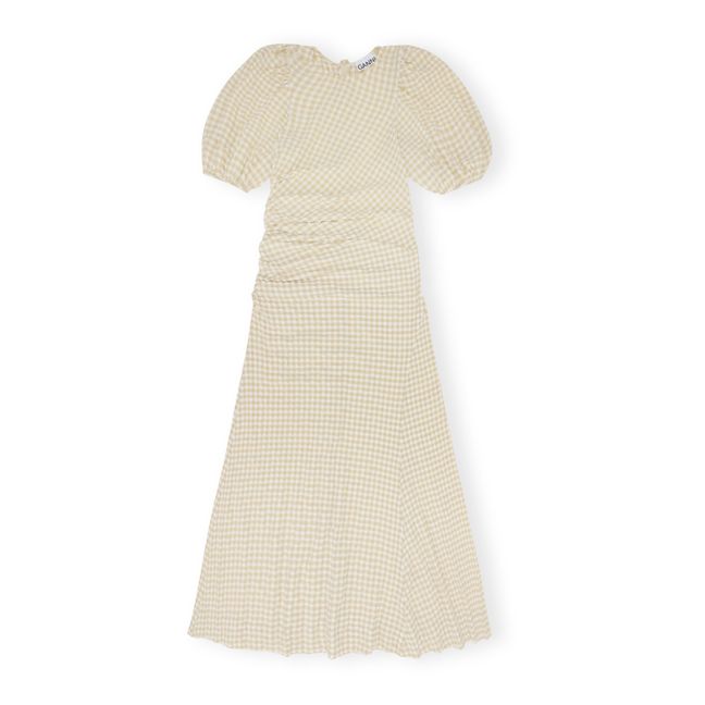 Recycled Cotton Crepe Stretch Dress | Giallo chiaro