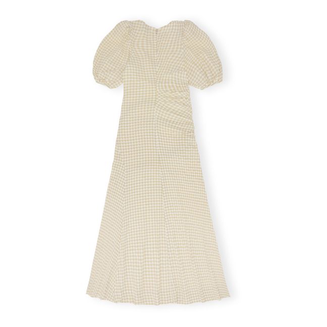 Recycled Cotton Crepe Stretch Dress | Blasses Gelb