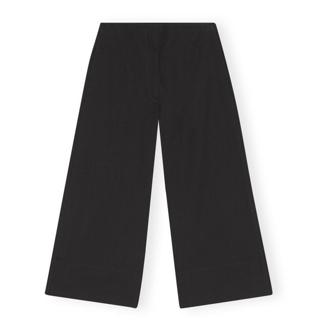 Pantalon Large Suiting Coton Bio | Black
