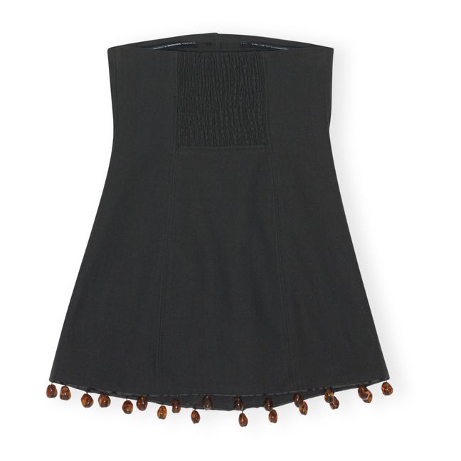 Top Bustier Suiting Coton Bio | Noir