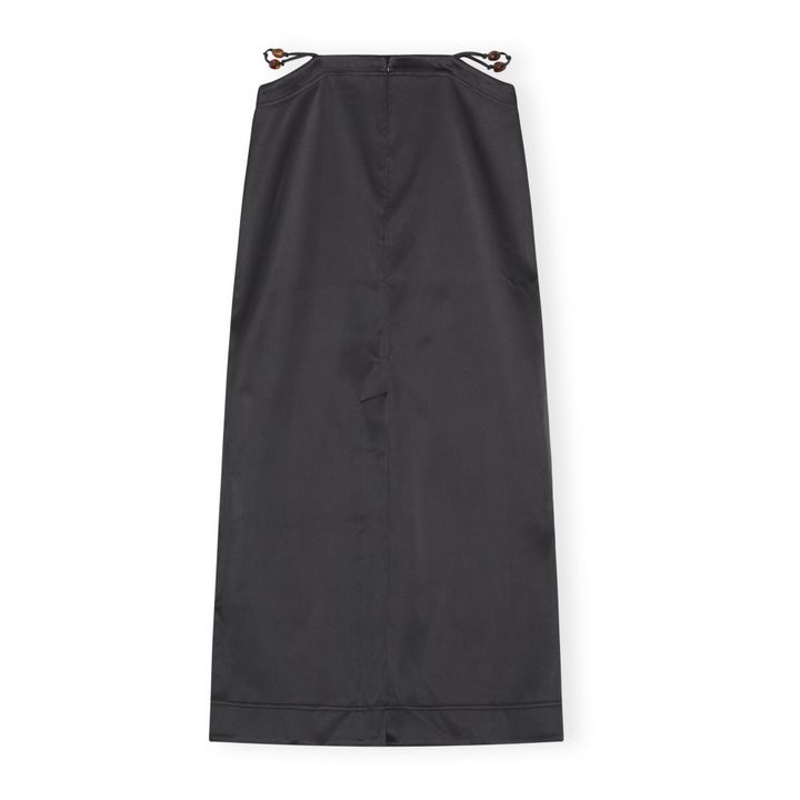 Double Satin Recycled Maxi Skirt | Negro- Imagen del producto n°1