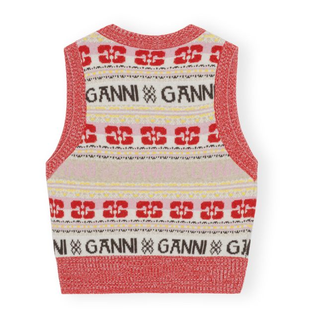 Pull Sans Manches Logo Laine Recyclée | Rojo