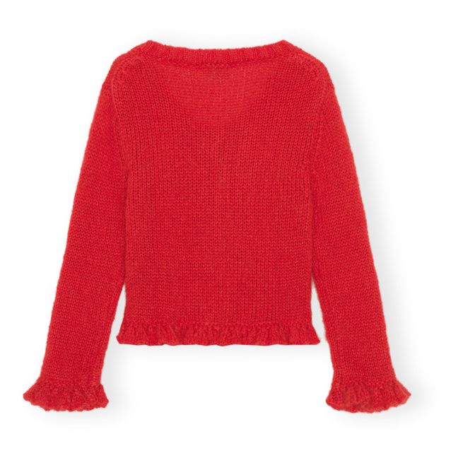 Cardigan in mohair | Rosso
